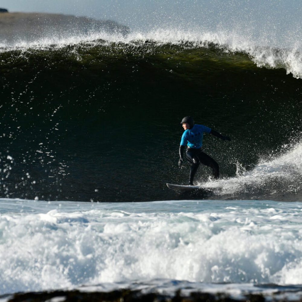 Scottish young surfers